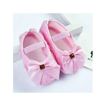 Baby Girls Soft Sole Christening Button Smart Shoe Shoes Bridesmaid Infant White 